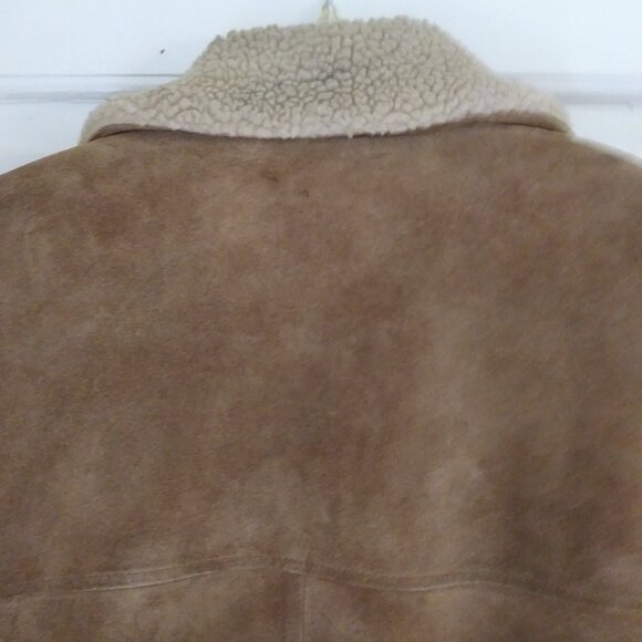 Vintage mens STRUCTURE SUEDE/SHEARLING field coat - Picture 5 of 6